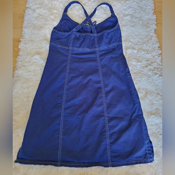 ATHLETA Women's Button Down Mini Dress Size Medium Blue - Picture 5 of 10